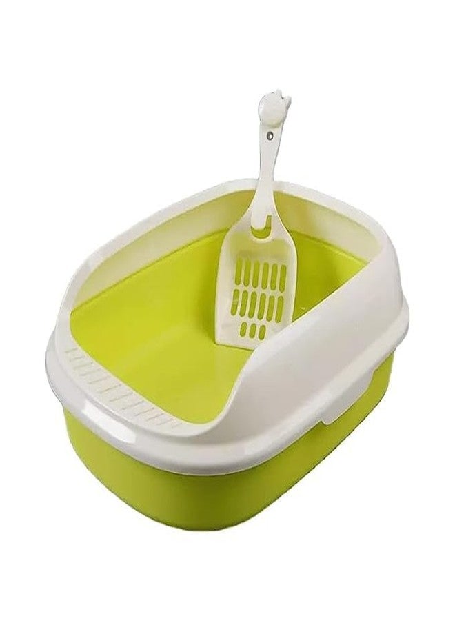KittuPet Cat Litter Tray Hygienic Litter Box Cat Litter Box Tray for Cats -1 Litter Box Tray + 1 Scoop Free (Color May Vary) - Image 1